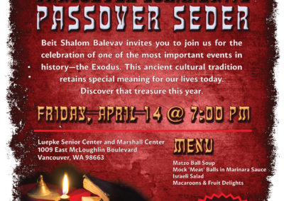 Passover Flyer for 2017 Vancouver Community Seder