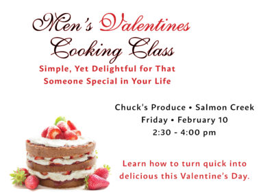 Valentines Cooking Class Flyer